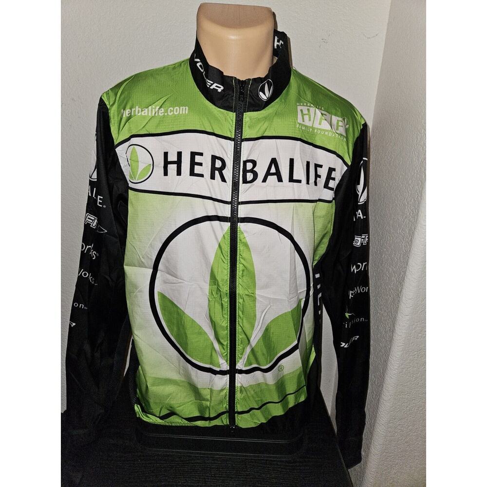 Voler Herbalife Sports Cycling Long Sleeve Full Zip Jacket Size Large